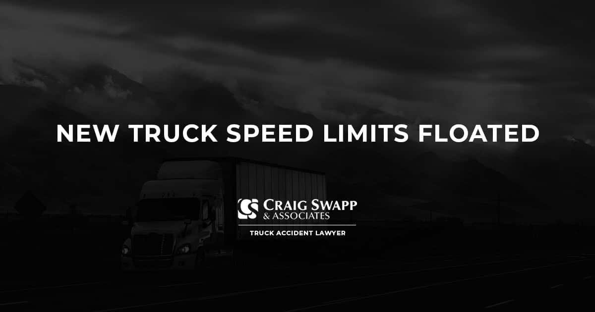 New Truck Speed Limits Floated