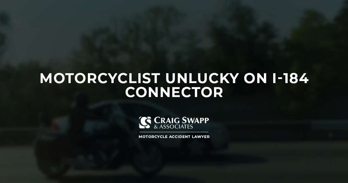 Motorcyclists Unlucky on I-184 Connector