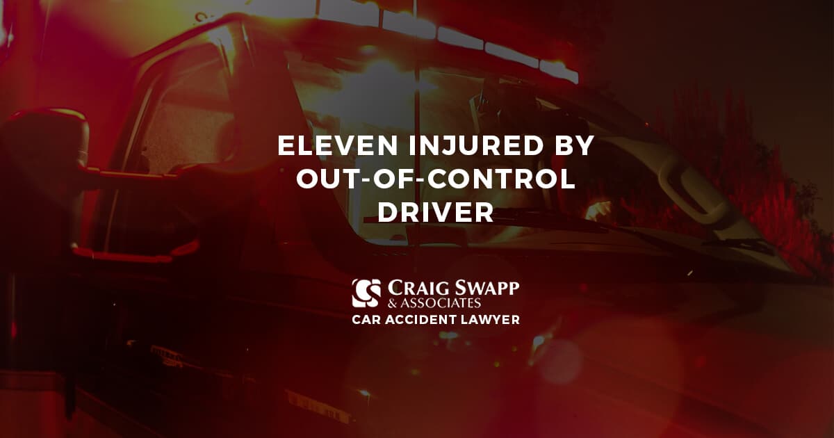 Eleven Injured by Out-Of-Control Driver