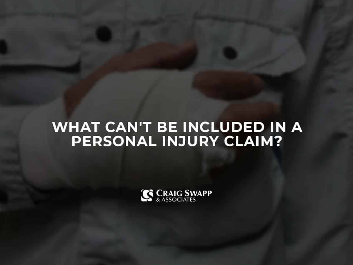 What Can't Be Included in a Personal Injury Claim